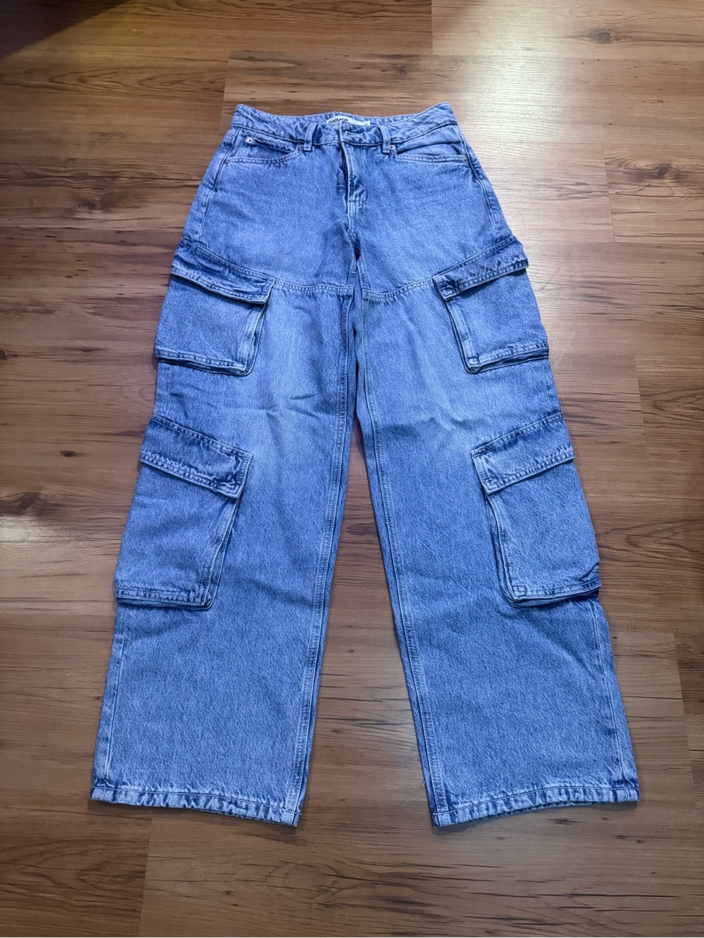Garage Light Blue Women's Cargo Denim Pants
